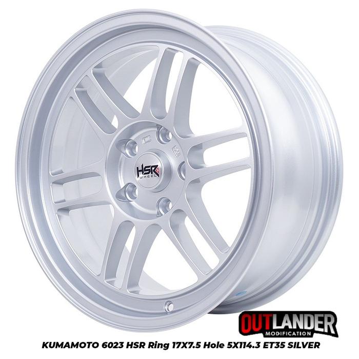 Velg Mobil Coupe, Santafe, Sonata Ring 17 Hsr Wheel Kumamoto Silver