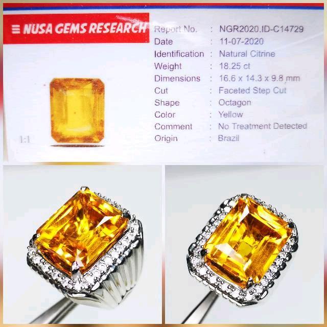 natural citrine quartz include sertifikat