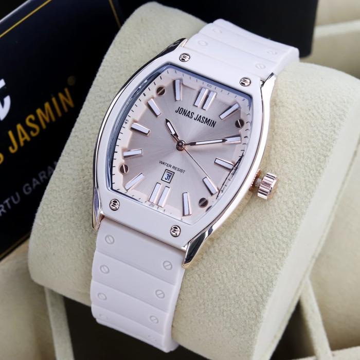 Jam Tangan Original JONAS JASMIN JJ 2207L Rubber Cream New