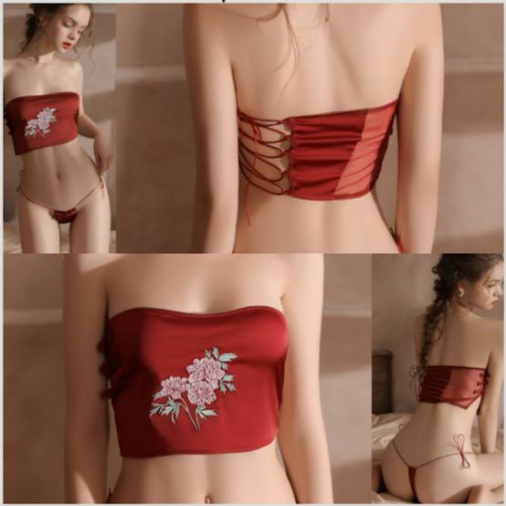 Sexy Lingerie Strapless Bikini Bra Set Wanita Baju Haram TA069 MR
