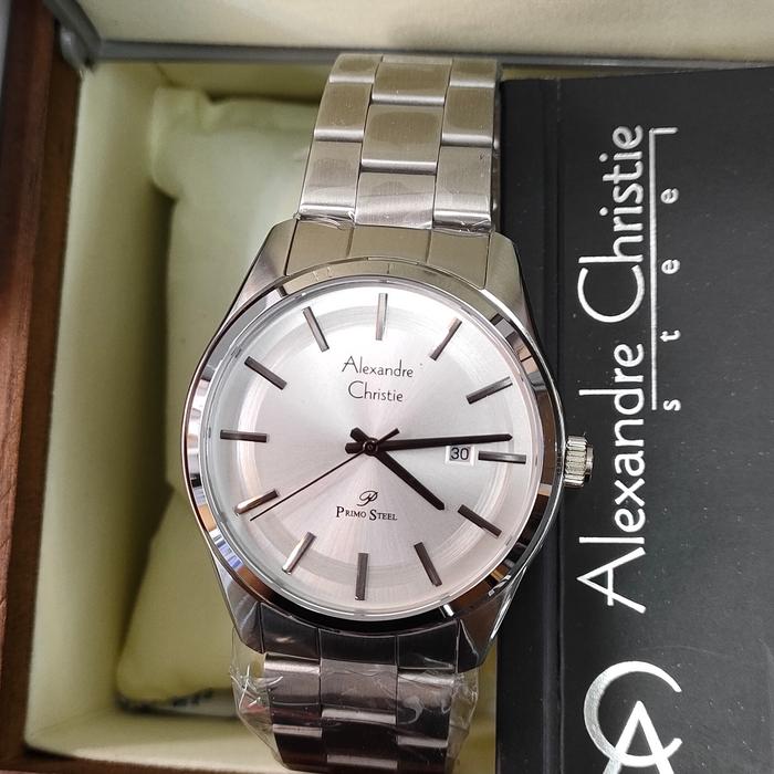 Jam Pria Original Alexandre Christie AC 1027 MD All Stainless