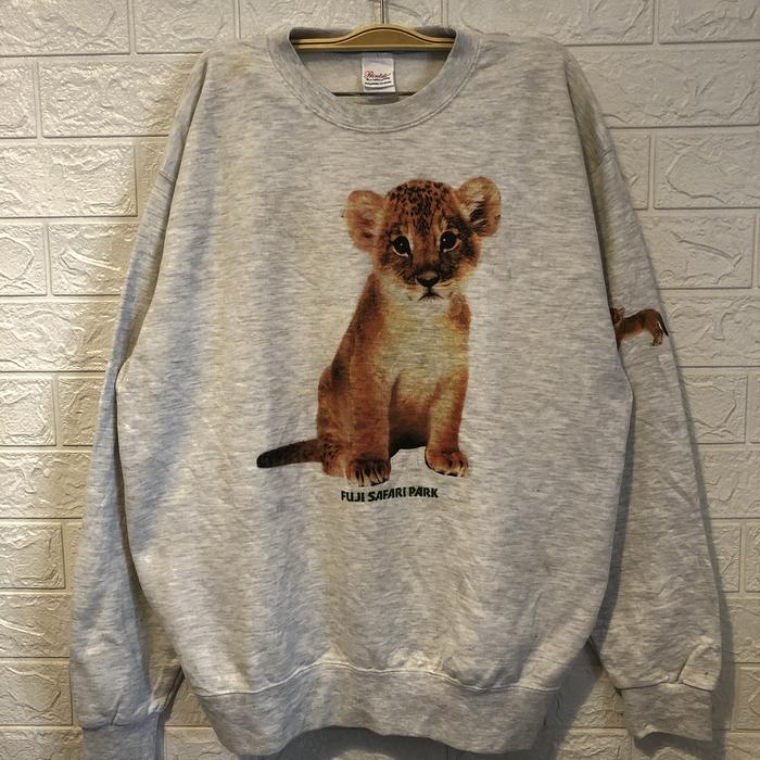 Sweater Crewneck Thrift Printstar Safari Original Second