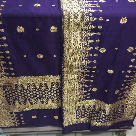 Songket Cantik Manis Palembang Gebeng Ungu Gold 310822