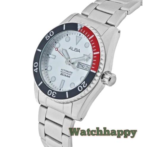 Watchhappy ALBA AL4295X1 Automatic White Day Date AL4295 100%ORIGINAL