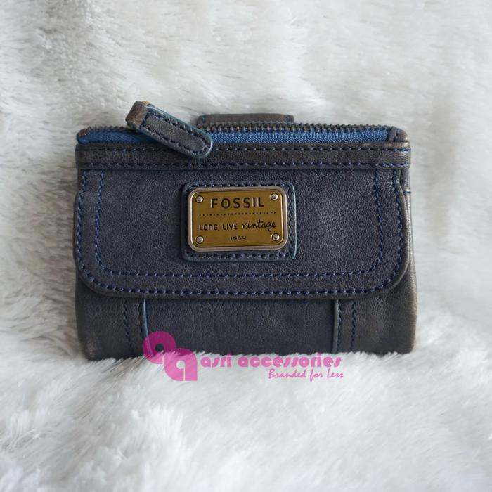 FOSSIL EMORY MULTIFUNCTION MEDIUM BIFOLD WALLET BLUE