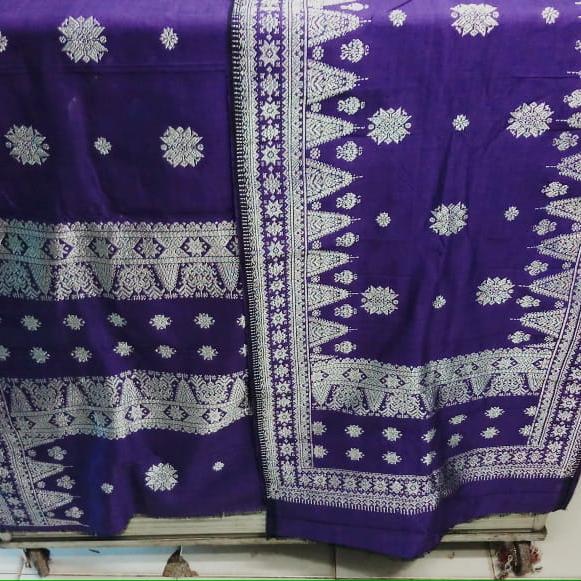 Songket Cantik Manis Palembang Gebeng Ungu Silver 310822