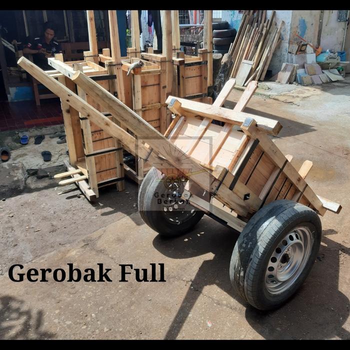 Gerobak kayu murah ban mobil