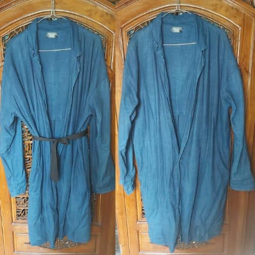 long coat zara man ori denim big size pria wanita unisex LD 130 jumbo