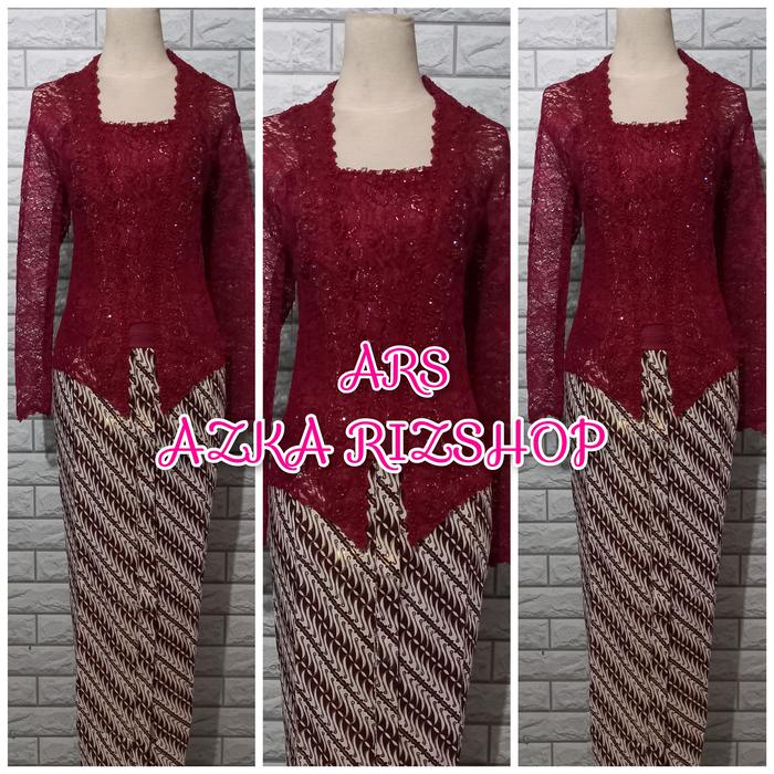 set kebaya wisuda kebaya pesta kebaya brukat kutubaru kebaya abg moder