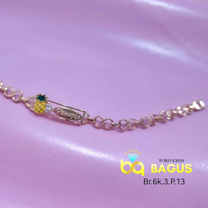 Gelang tangan rantai anak emas motif boneka gelang emas anak