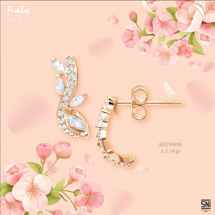 GIWANG ANTING TUSUK EMAS HALA GOLD ELOK COLLECTION ASRI SERIES