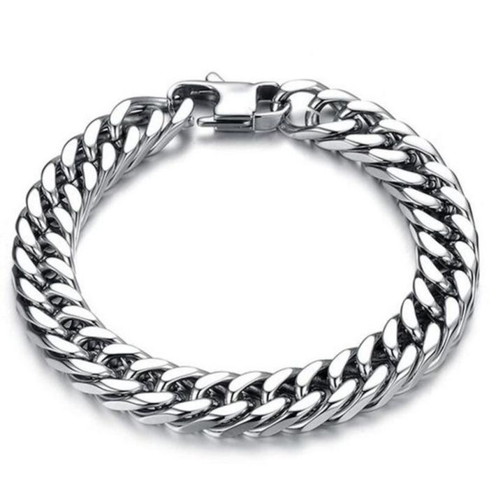 Gelang Pria Rantai / Gelang Rantai Pria / Gelang Rantai Baja Putih