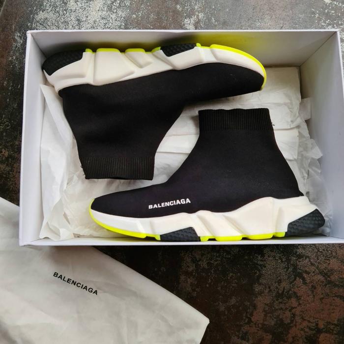 Balenciaga Speed Trainer Neon Black Authentic Original Sneakers 100%