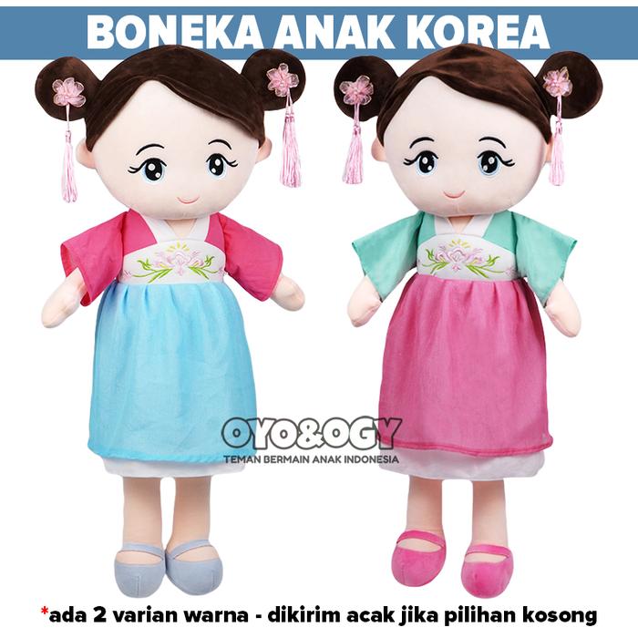 Boneka Anak Lucu Hanbok Perempuan Korea Import Mei Mei Cepol Doll
