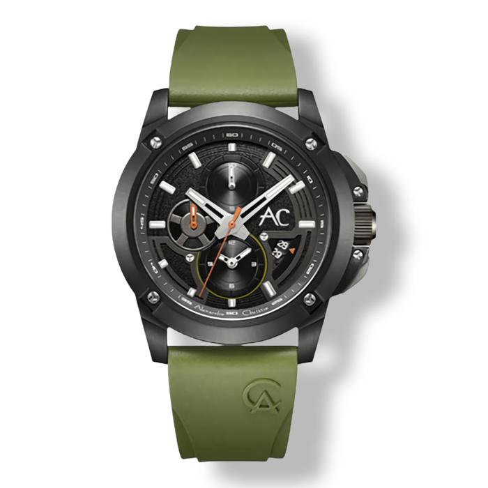 Alexandre Christie 9602 MCRIPBAGN Jam Tangan Chronograph Pria - Green