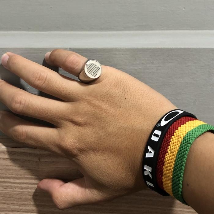 Gelang Rasta Reggae Rajutan Tebal & Lebar