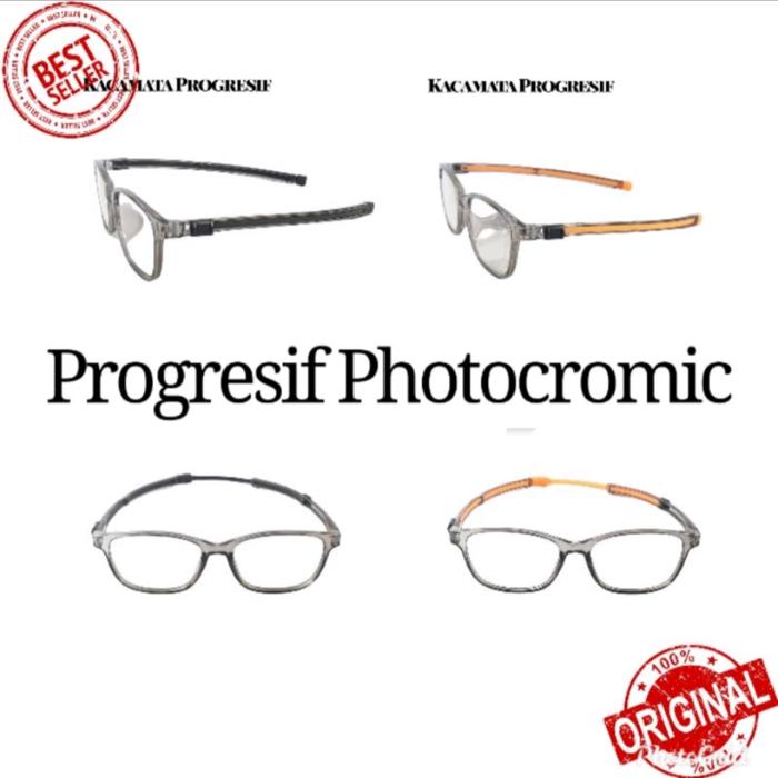 Frem Kacamata Progresif Photochromic Anti Blueray Frem Sporty Pria