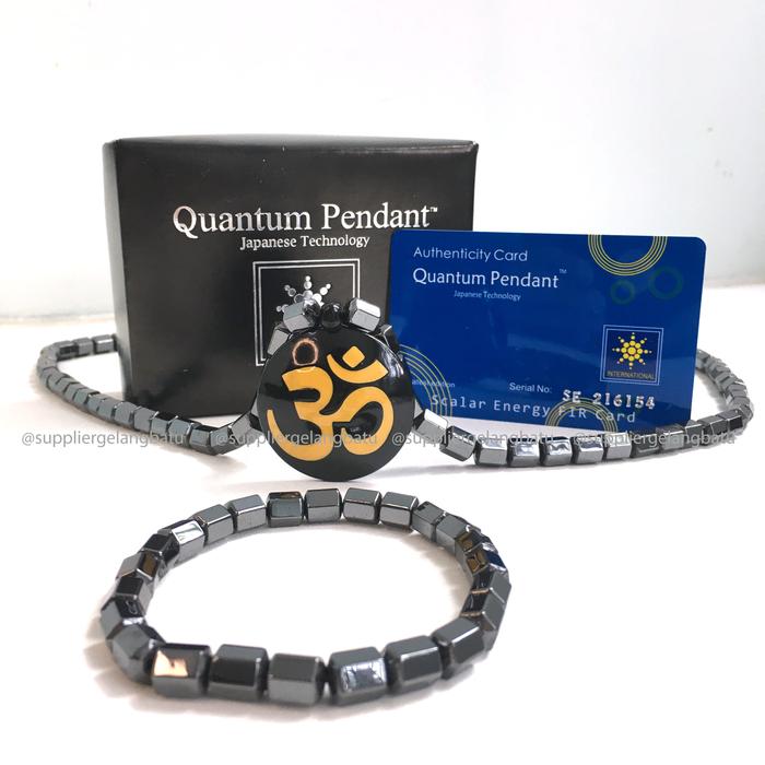 OMKARA kalung dan gelang quantum pendant BATU biomagnet tormalin hindu