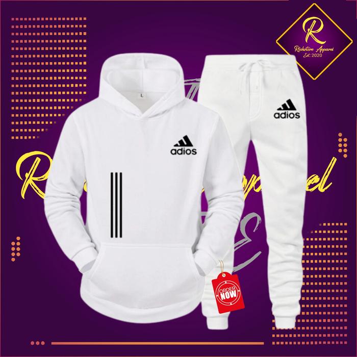 setelan jogger hoodie big size set jumbo pria wanita celana training