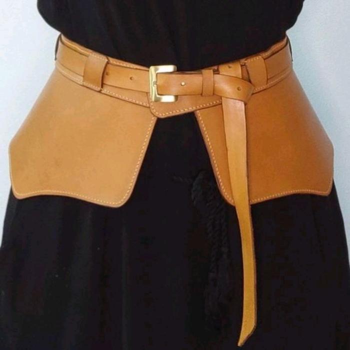 Obi Belt Leather Wanita Kulit Asli Sabuk Obi Tari Ikat Pinggang Penari