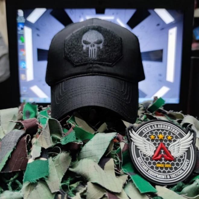 Topi Caps Tactical Punisher Premium Impor Black