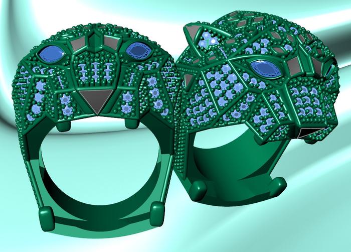 Tiger ring STL file