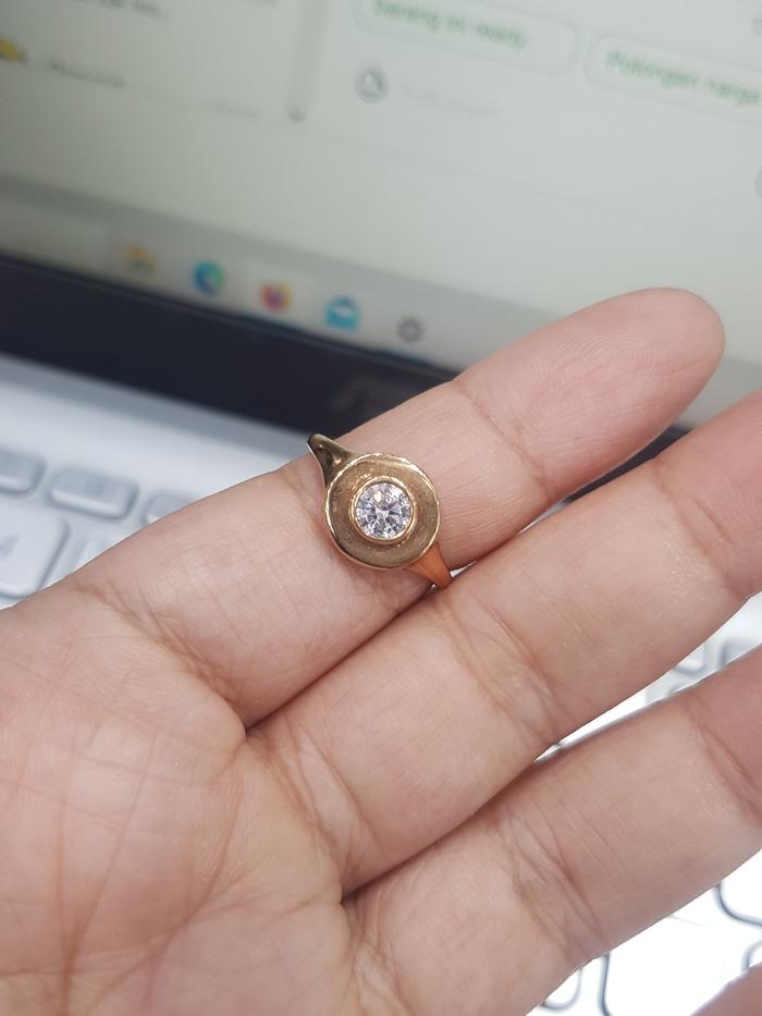 CINCIN EMAS SIGNET BULAT ROUND FASHION