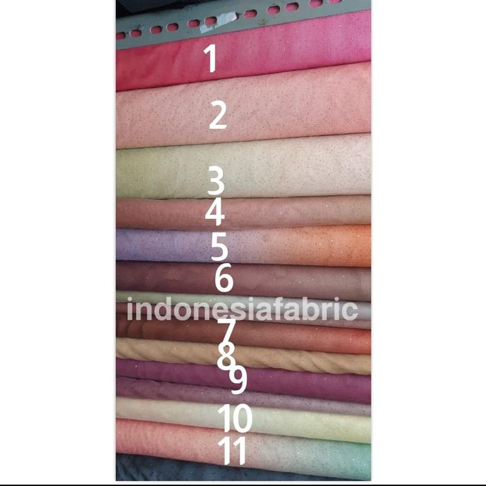 0.5 meter Kain Tile tule Tille Gliter Rainbow