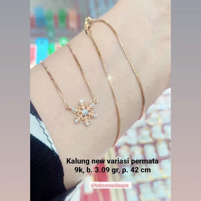 Kalung liontin emas / kalung emas + liontin permata