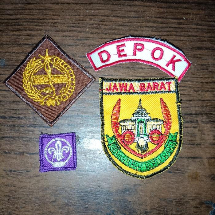 Paket Bet / Badge Pramuka / Logo Jawa Barat / Depok/Bet Pramuka Bordir