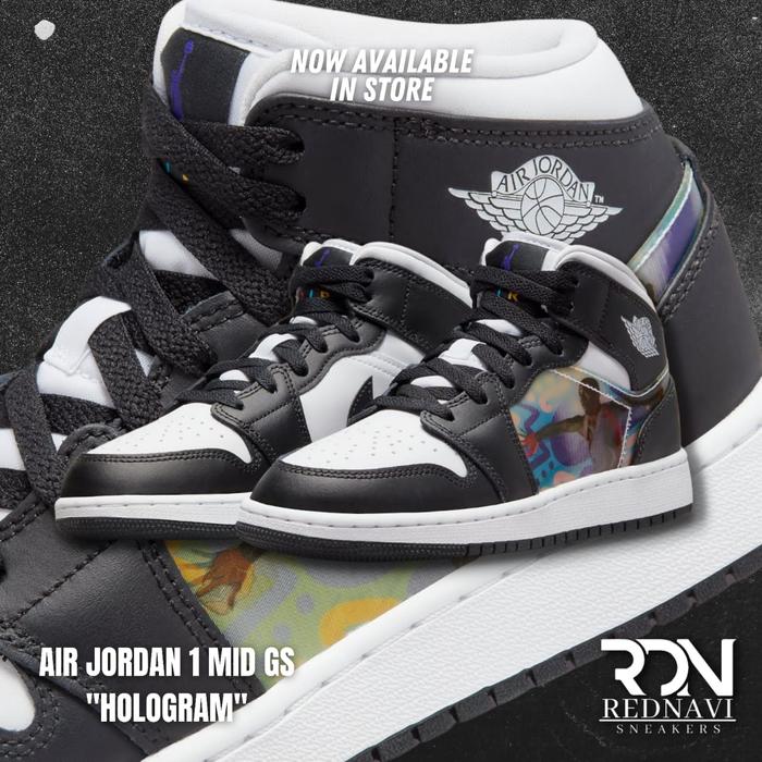 Nike Air Jordan 1 Mid GS Hologram Original