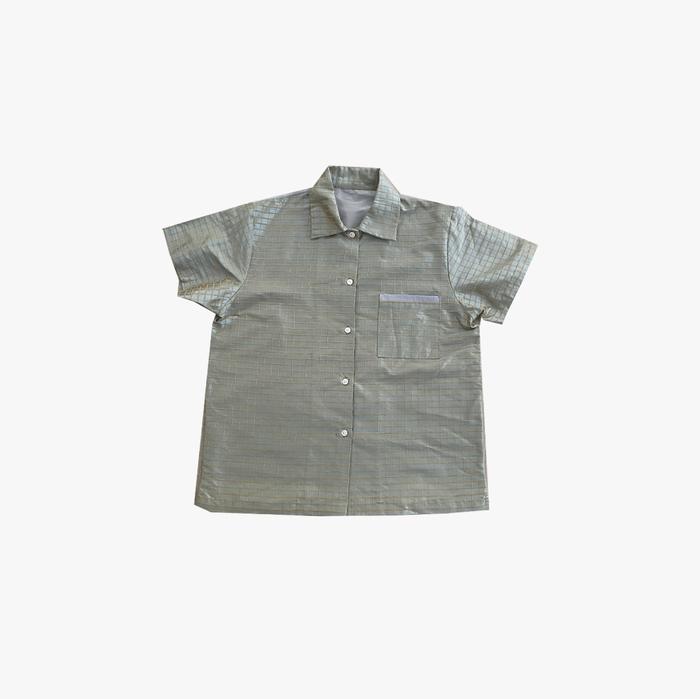 Gris Menthe Silk Shirt