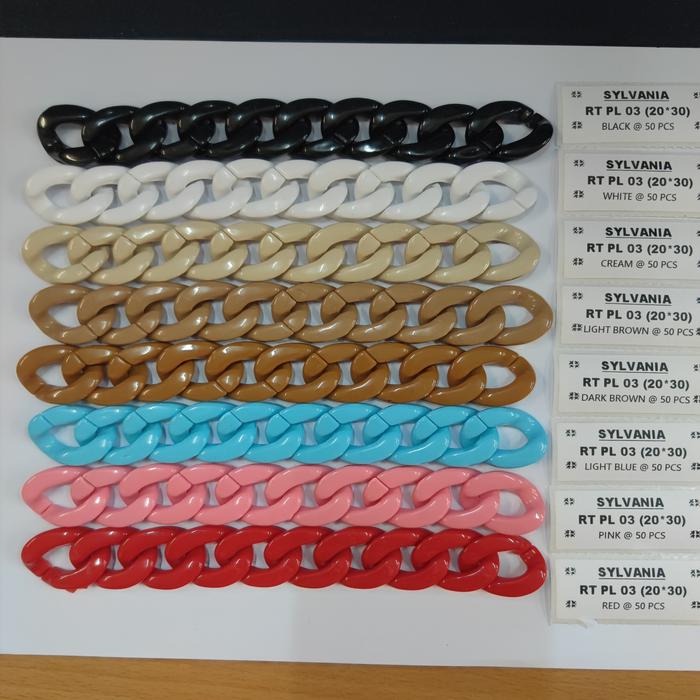 RT PL 03 20*30 @50 PCS, RING PLASTIK SAMBUNG UKURAN 20mm X 30mm