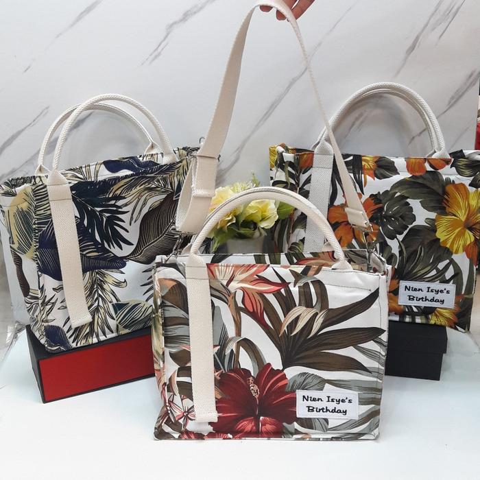 souvenir tas marhen/tote bag kanvas marhen bordir custom/kantor/ultah