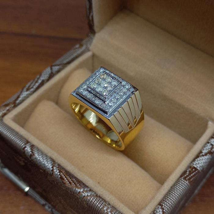 Cincin Berlian Pria Perak