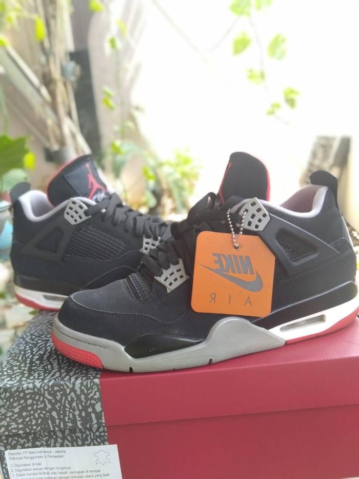 AIR JORDAN 4 BRED ORIGINAL SNEAKERS AUTHENTIC 100%