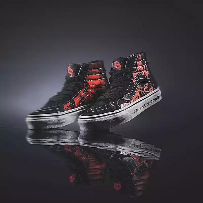 VANS X STRANGER THINGS SK8-HI Reissue Black White Red ORIGINAL RESMI