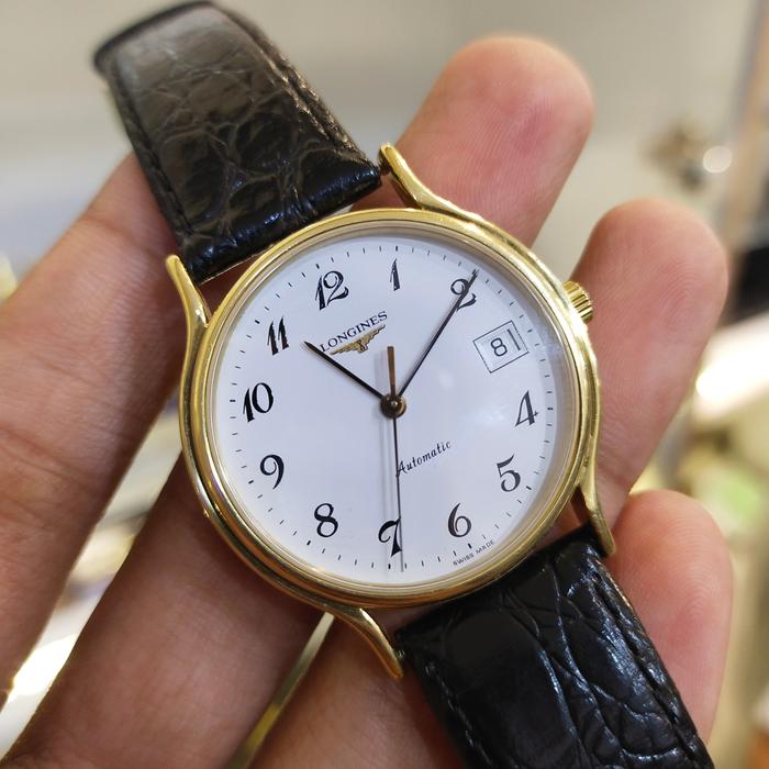 longines automatic solid gold
