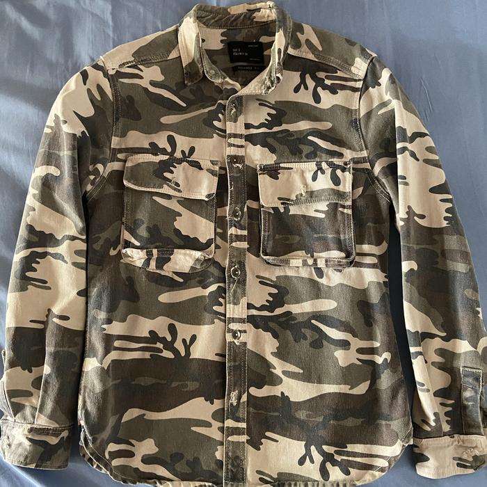 kemeja zara original motif army