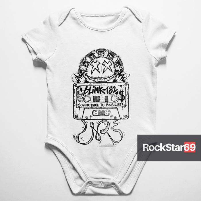 Jumper Bayi Band Blink 182 Kaset | Baby Rompers Umur 0 - 1 thn