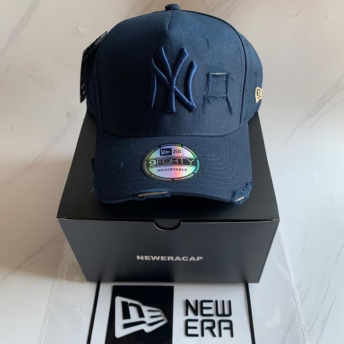 TOPI MLB NEW YORK YANKEES BLUE RIPPED BASEBALL CAP