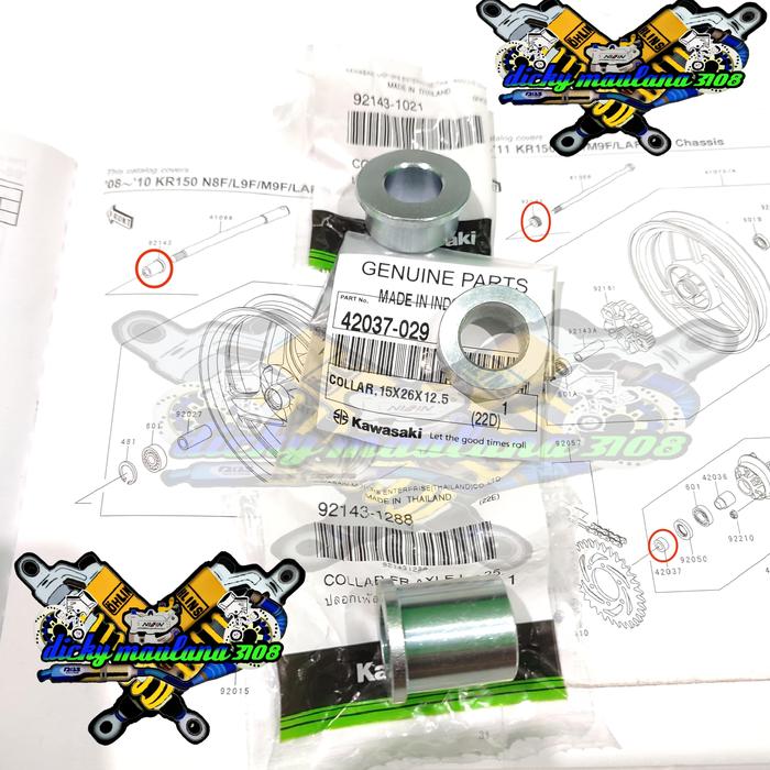 BOSH BOS VELG TROMOL RODA DEPAN BELAKANG NINJA 150 R SS ORI KAWASAKI