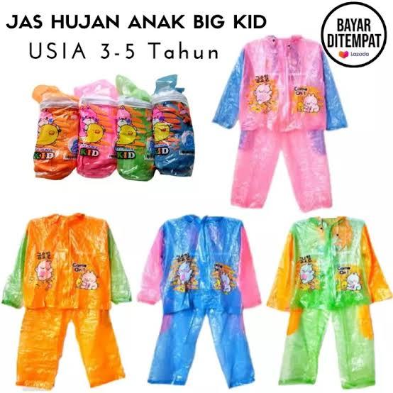 Jas Hujan Anak Dholpin Kid Jaket Celana Usia 3-5 tahun