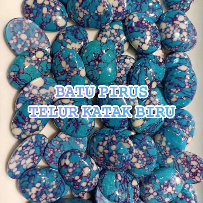 Batu Pirus Biru Telur Katak