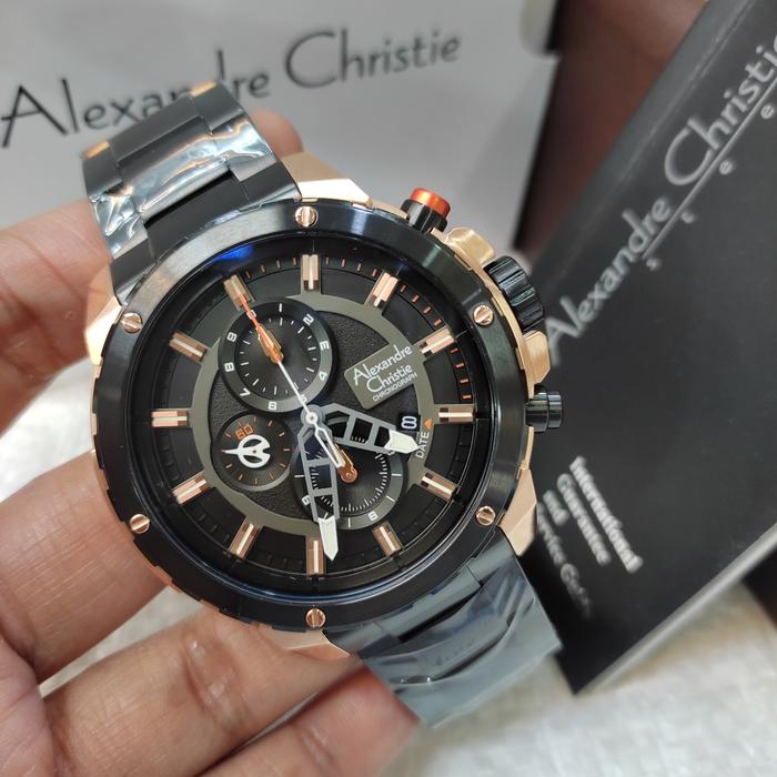 Jam Tangan PRIA ORIGINAL Alexandre Christie Ac 6530 Mc All Stainless