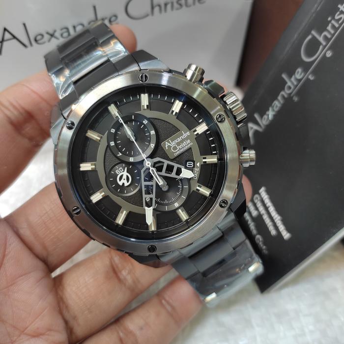 Jam Tangan PRIA ORIGINAL Alexandre Christie Ac 6530 MC Stainless Steel
