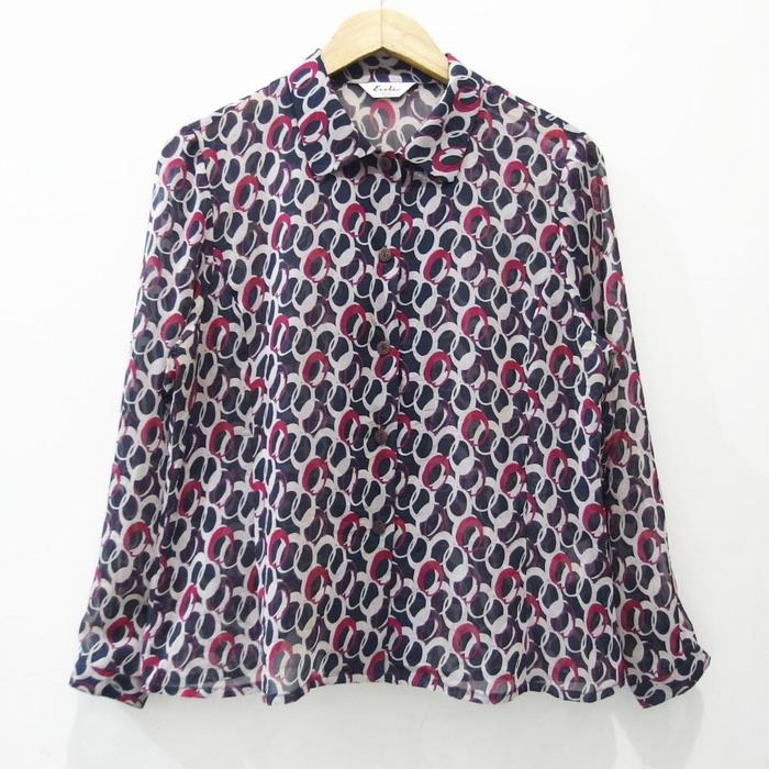 DL001 SIZE L TIPIS KEMEJA WANITA IMPORT SECOND PRELOVED BEKAS SECOND
