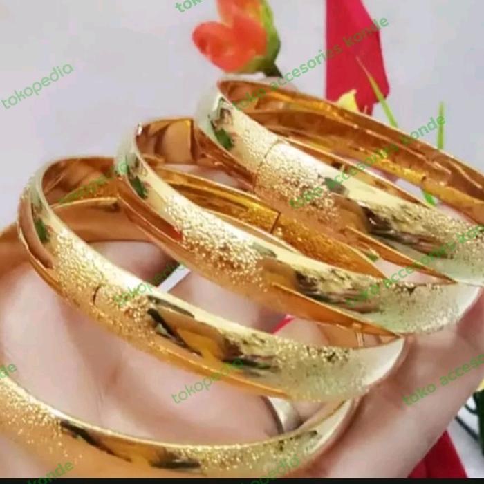 gelang xuping,keroncong besar,lapis emas,tidak luntur