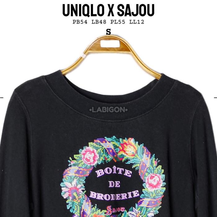 UNIQLO x SAJOU Crewneck Sweater Preloved Thrift Original Size S M S021