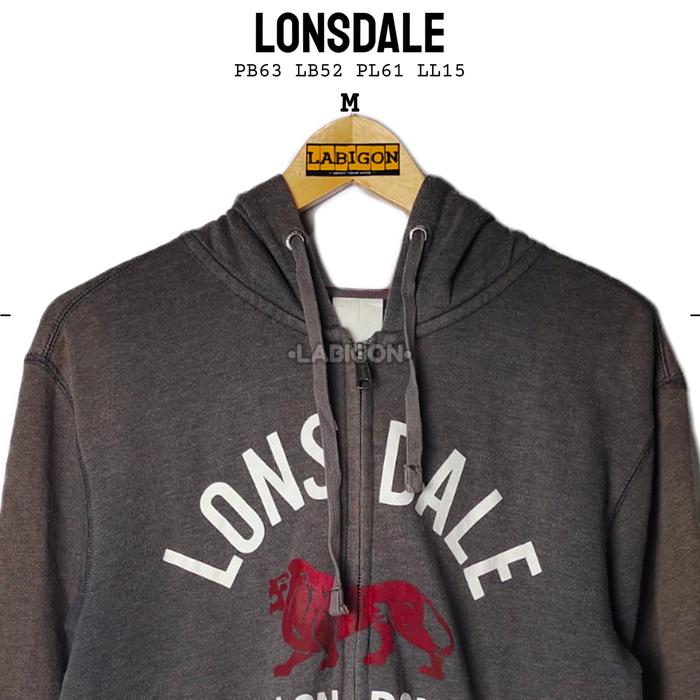 LONSDALE Crewneck Hoodie Zipper Sweater Original Second Thrift M001